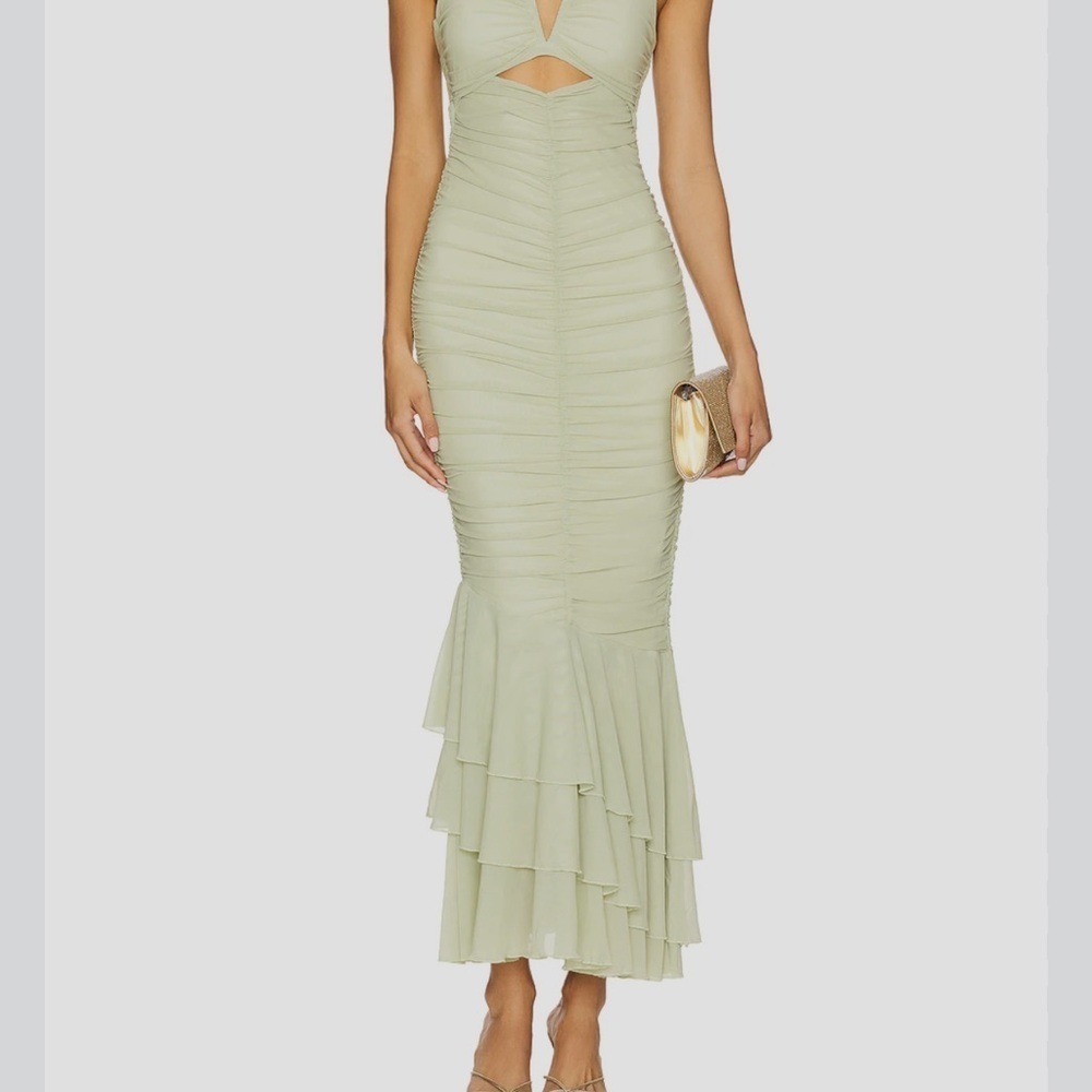 CHOUYATOU Women’S stretchy Ruched BodyCon Cocktail Dress - Picture 4 of 14
